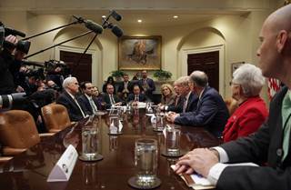 @VP: "Today, we welcomed our partners in Congress to the @WhiteHouse as we work toward bringing positive change to our broken healthcare system." <i>Photo credit: Mike Pence @ twitter.</i> @VP: "Today, we welcomed our partners in Congress to the @WhiteHouse as we work toward bringing positive change to our broken healthcare system." <i>Photo credit: Mike Pence @ twitter.</i>
